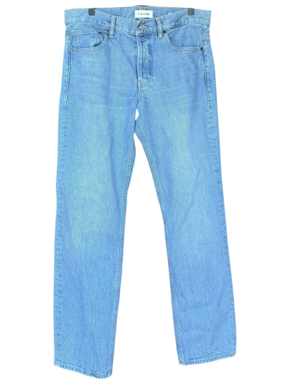 FRAME The Straight Mens Light Wash Denim Jeans Sz 32 - Picture 2 of 8